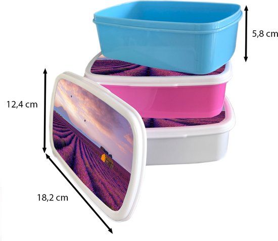 MuchoWow Broodtrommel Blauw - Lunchbox - 18x12x6 cm - Kinderen - Jongen