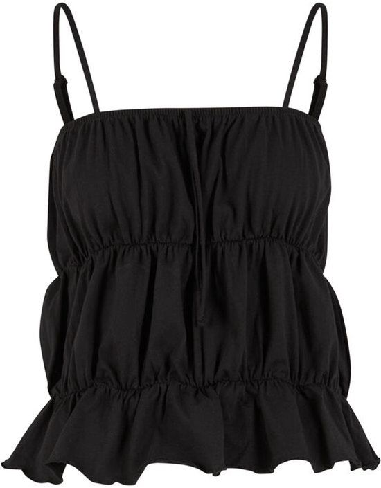 Urban Classics Ladies Tiered Cami Top Dames Top - Zwart - L