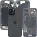Apple Coque Batterie iPhone 15, Avec Châssis Central, Pièces Complètes, Noir, Échange Premium