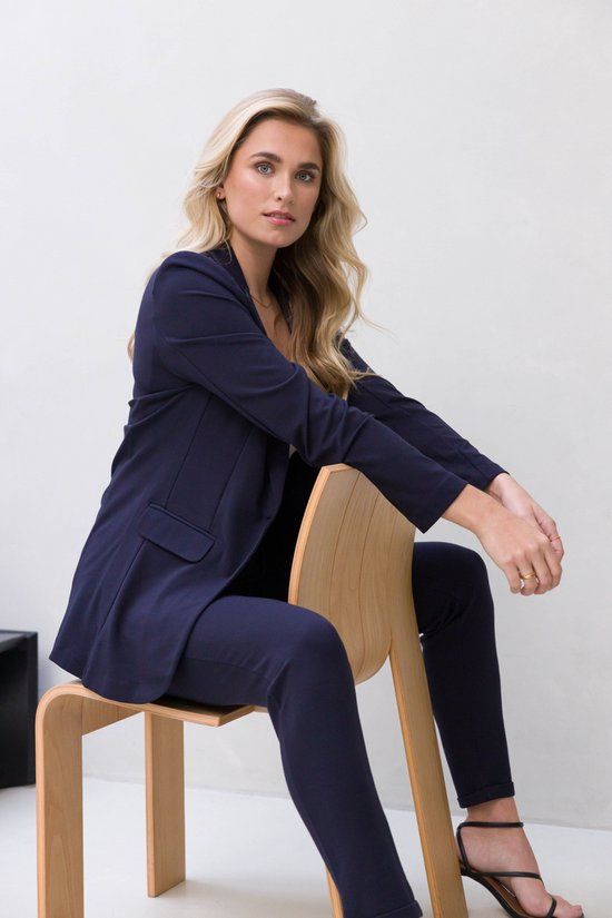 BASE LEVEL Yace Blazer - Dark Blue - maat 42