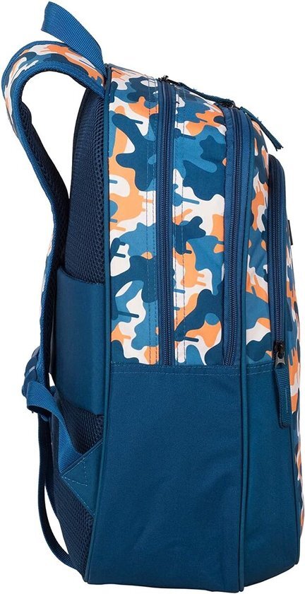 Fortnite Blauwe Camo Schoolrugzak - Dubbel compartiment en voorvak - Aanpasbaar aan trolley - Gevoerde binnenkant - Gewatteerde rug- en schouderriemen - 42 x 32 x 20 cm - Toybags