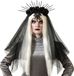 Atosa Verkleed haarband/hoofdband met ornament - zwart - meisjes/dames - Evil queen/Halloween/Medusa/Fantasy - carnaval - kunststof