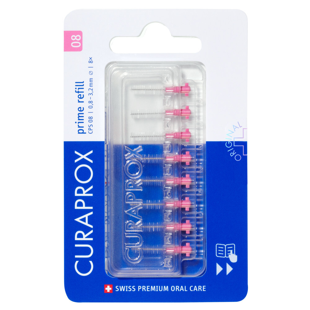 Curaprox Prime Refill 08 3,2mm Ã˜ 8 stuks