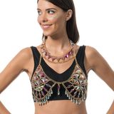 Chaks Roze Diamanten Festival Bikini Top Vrouw