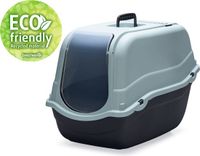Beeztees Kattenbak Romeo Eco Lichtblauw/Zwart 57x39x41 cm