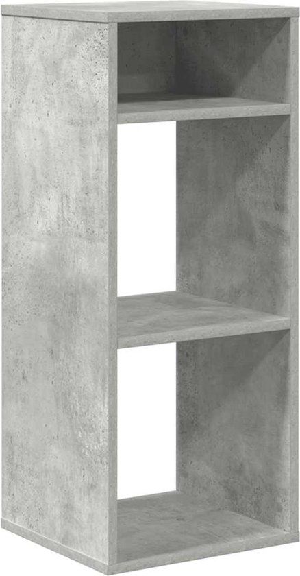 vidaXL Boekenkast - 34x31x80 cm - Bewerkt Hout - Betongrijs