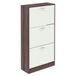 Vida Designs Schoenenkast met 3 laden, opbergkast voor schoenen, meubels van hout, walnoot en wit