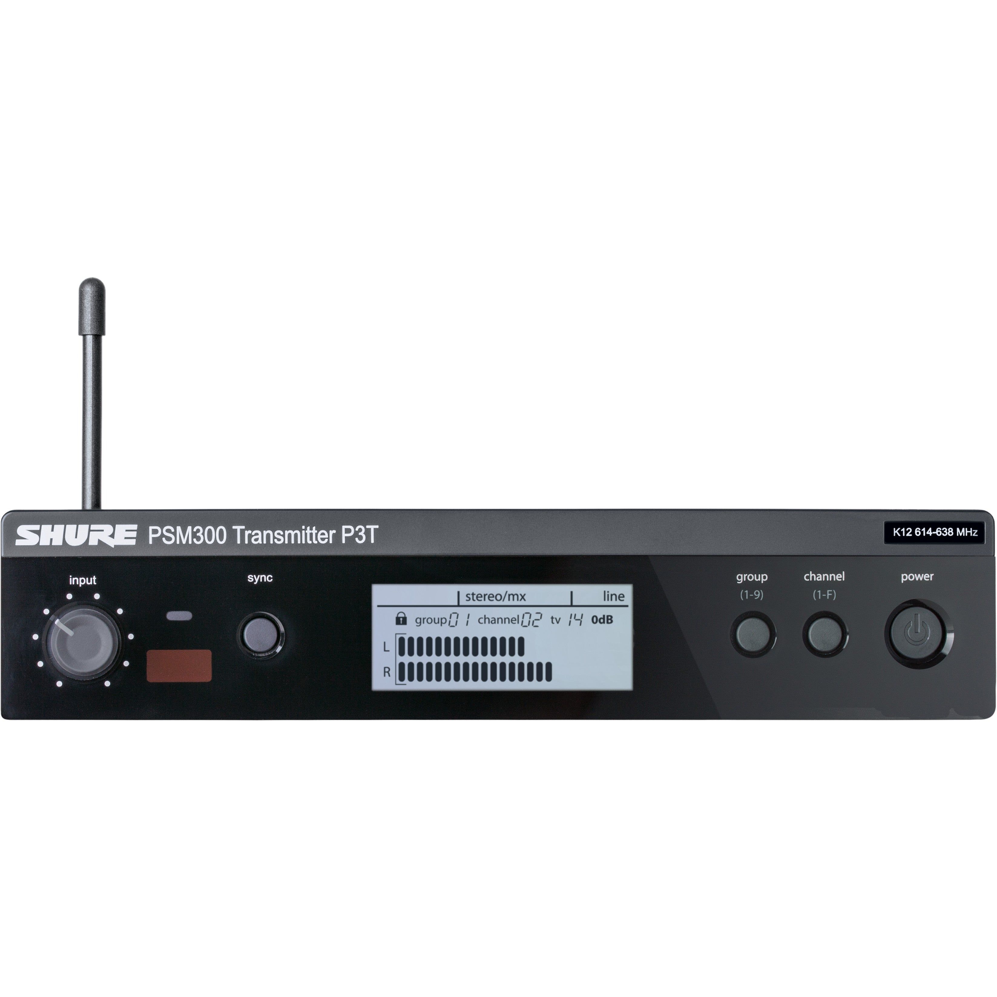 Shure P3T-K3E PSM 300 zender (K3E: 606 - 630 MHz)
