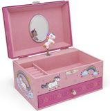 Zilverstad Kinderen Sieraden Muziekdoos Unicorn - Roze