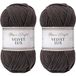 Utopia Crafts Velvet Lux Chenillegaren, fluweelgaren, superzacht, naalddikte 8-10 mm, 2 x 100 g, dekens, kussens, knuffeldieren, Amigurumi (antraciet)