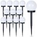 Vilde - Lampe de jardin solaire LED - Lumière blanche - 33,5 cm - Lot de 12