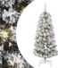 vidaXL Kunstmatige Inklapbare Kerstboom 150 LED's Groen en Wit 150 cm