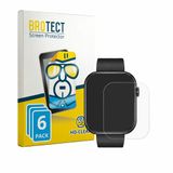 BROTECT - Screenprotector voor Vornix Smartwatch 1.85" - Folie Beschermfolie transparant 6 Stuks