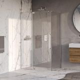 Brauer Stellar - Douchecabine met Draaideur - Helder Glas - 120x80x200 cm - Omkeerbaar - incl. Glascoating - Chroom