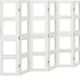 vidaXL Paravent 6 panneaux bois de paulownia massif blanc