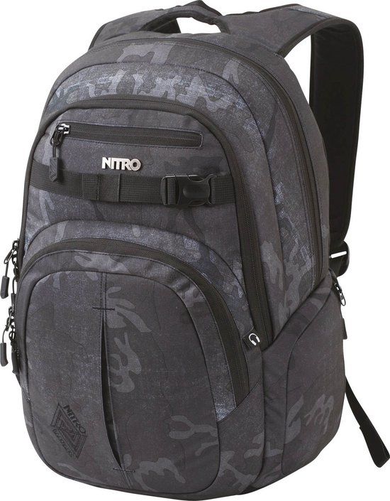 NITRO Chase Daypacker Collection Rugzak met laptopvak 35L Forged Camo Grijs