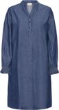 fransa FRLARISSA DR 4 Dames Jurk Lange Mouw Katoen Midi MID BLUE DENIM