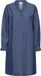fransa FRLARISSA DR 4 Dames Jurk Lange Mouw Katoen Midi MID BLUE DENIM