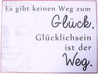 La Finesse Decoratieve Hangende Beschilderde Metalen Muur Plaque/Teken, Es Gibt Keinen Weg Zum Glück…