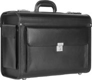 Dermata Business Leather Pilotcase zwart