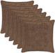 vidaXL - Kussensloop - 6 stuks - HOUTEN - Lichtbruin - 35 x 35 cm - Nep Konijnenbont