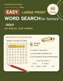 Easy Large Print Word Search for Seniors: Golf