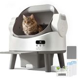 JUMMICO Litière pour Chat Autonettoyante, Litière Électrique Automatique avec Capteurs de Sécurité Quadruples, Utilisation Facile et Contrôle des Odeurs, pour Grands Chats Jusqu'à 10 kg