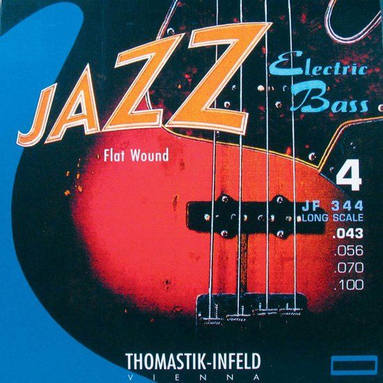 Thomastik-Infeld JF 344 43-100 Nickel Flat Wound Bass Guitar Strings - 4 Pack