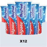 Colgate Max Fresh Cooling Crystals Tandpasta - 12 x 75ml - Frisse adem - Voordeelverpakking