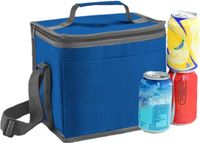 Merkloos Koeltas - 9 liter - blauw - polyester - 24x22x17 cm