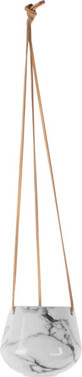 Present Time Hanging pot Skittle small marble print - wit