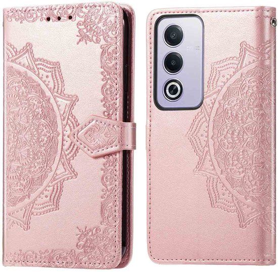 imoshion Hoesje - Geschikt voor Oppo A80 (5G) - Mandala Bookcase - Rosé Goud