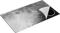 Chefcare Inductie Beschermer Abstracte Kunst - Waterkleuren Structuur - Zwart Wit - 91,2x52 cm