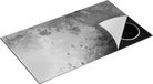 Chefcare Inductie Beschermer Abstracte Kunst - Waterkleuren Structuur - Zwart Wit - 91,2x52 cm