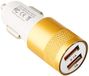 Dubbele Asus Dubbele adapter voor sigarettenaansteker, USB, voor Asus Zenfone Max Pro (M2) smartphone, 2 poorten, universele oplader, goudkleurig