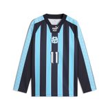 PUMA Olympique de Marseille KING relaxed shirt voor heren S, New Navy Bright Aqua Blue