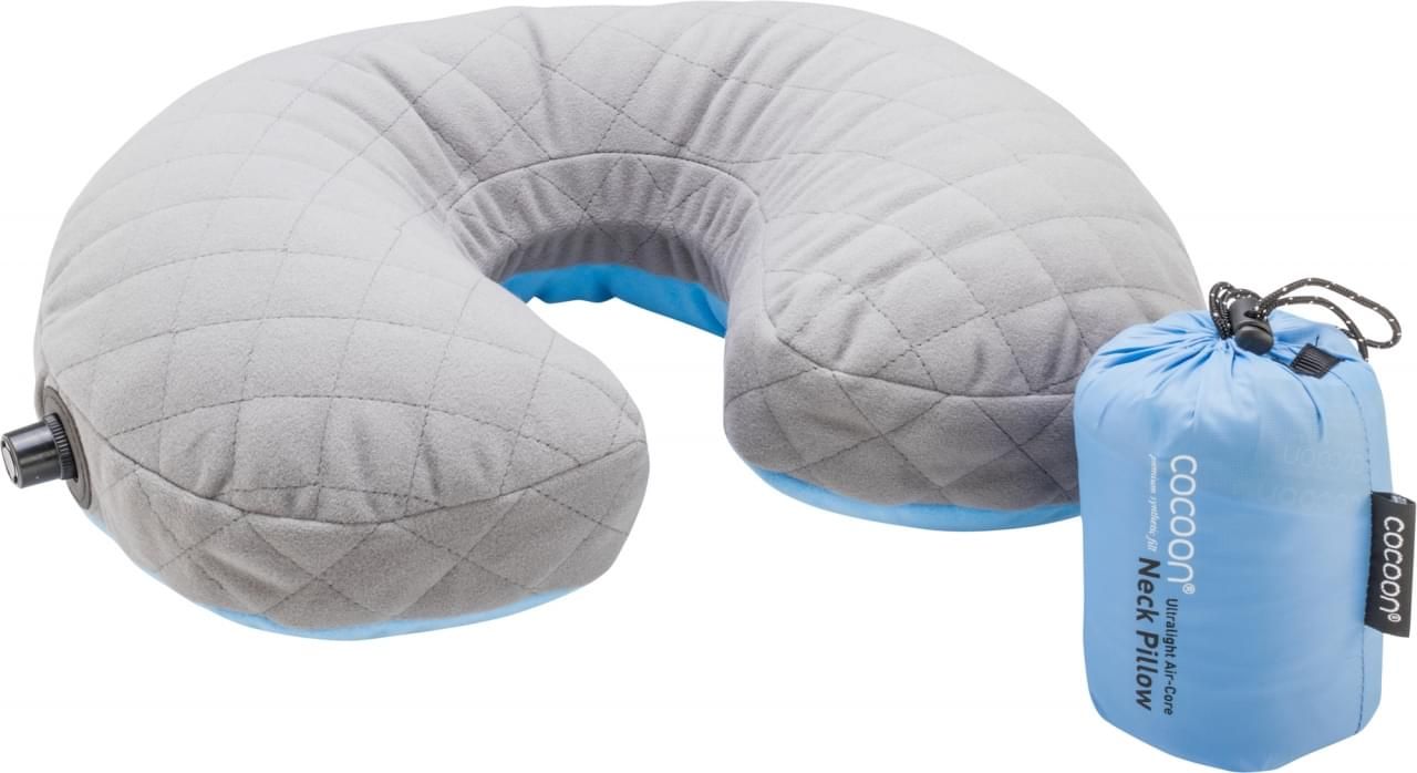 Cocoon Air Core U-vormig Nekkussen Ultralight - light-blue/grey