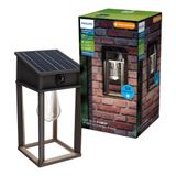 Philips Geri UltraEfficient buitenwandlamp op zonne-energie, Vervangbare solarlamp, Bewegingssensor, 4000K, Zwart, IP44