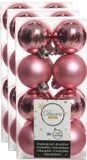 Decoris Kerstballen - 48 stuks - Lippenstift Roze - 4 cm - Kunststof
