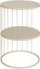 Atmosphera Bijzettafel Kobu - beige - metaal - rond - D36 x H52 cm