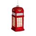 Mica Decorations kerstornament phone booth - glas - rood