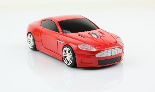 Klein Design FTD-MS136 Aston Martin Style optische muis, draadloos, rood