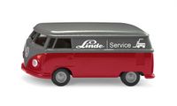 Siku 2362, VW T1 Transporter, 1:50, metaal/kunststof, rood/grijs, speelgoedauto, deuren om te openen, trekhaak