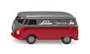 Siku 2362, VW T1 Transporter, 1:50, metaal/kunststof, rood/grijs, speelgoedauto, deuren om te openen, trekhaak