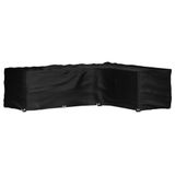 vidaXL Tuinmeubelhoezen met 16 oogjes L-vormig 260x210x80 cm
