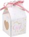 Santex Cadeaudoosjes Baby Girl - Babyshower Bedankje - 6 Stuks - Wit/Roze - 4 cm