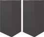 vidaXL Plantenbakken - 2 stuks - Driehoek - 50x43x75 cm - Staal - Zwart
