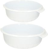 PLASTICFORTE Kunststof Keuken Vergieten - Combi Set - Wit