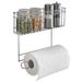 Metaltex 36200239080 Keukenrolhouder met mand, metaal zilver 33,3 x 8,3 x 26,5 cm