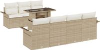 vidaXL Tuinbank - Set - 8-delig - Beige - Polywood